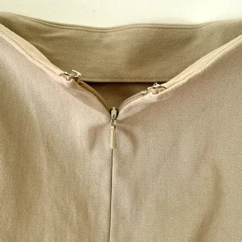 Boston Proper tan khaki cotton short skirt