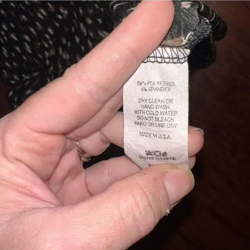 Long Midi Dress Brown/Black Rouched Pockets, MTS, Size Small, Made in the USA Black Size M