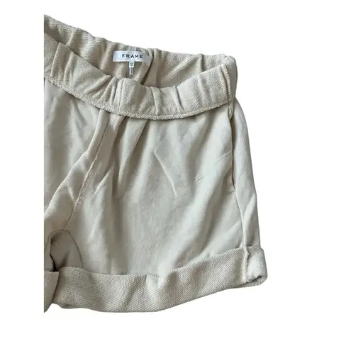 Frame  Cream Foldover Waist Shorts Size XS