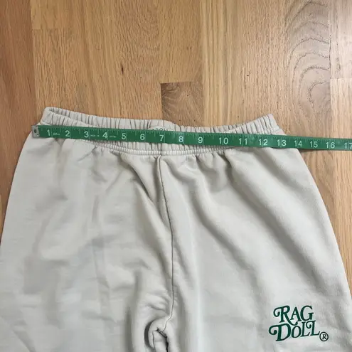 Ragdoll LA Jogger Organic Cotton Members Club Moon Beam Green Logo Small