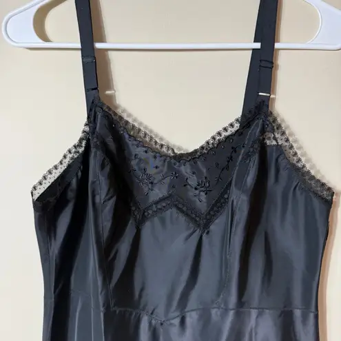 Barbizon Slip/Dress Black Fabulously designed 1940s 1950s Dark Whimsy Goth XS