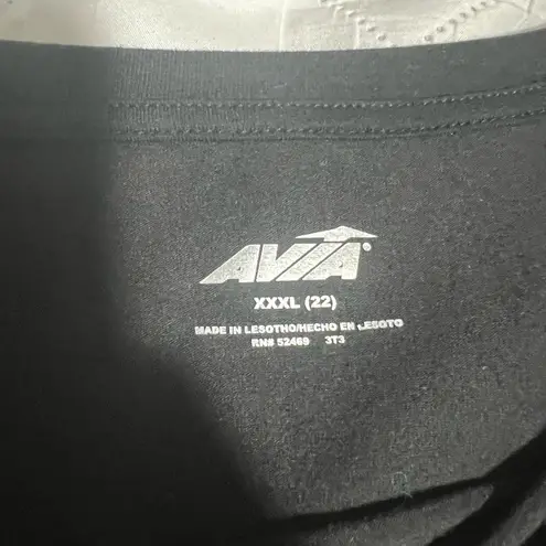 Avia Black Asymmetrical Short Sleeve T-Shirt