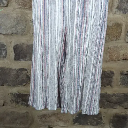 Storia  Romper Woman's Medium Tassel Tie Summer Beach Party‎ Striped Bow Crinkle - Image 4