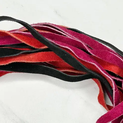 Vintage Strappy Belt with Unique Leaf Buckle ✨ Pink