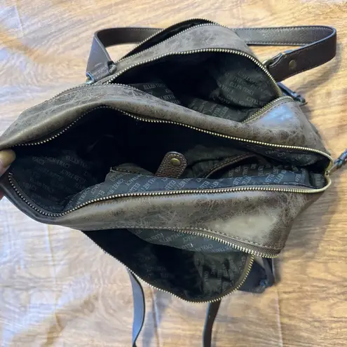 Ellen Tracy NWOT Women's Western Faux Leather Brown Tote Bag Brass Hardware