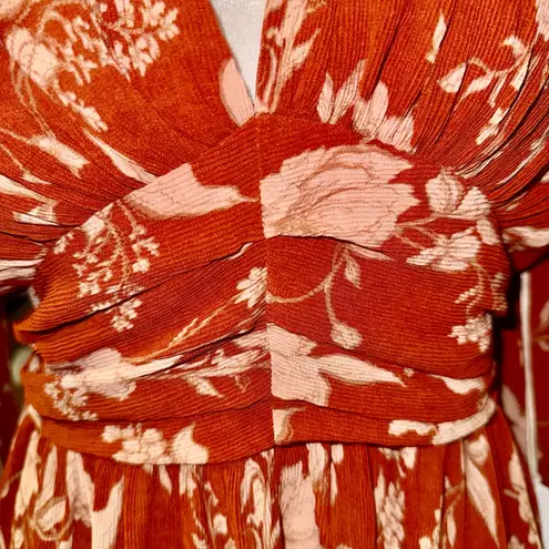 Lumiere Rust Orange Floral V