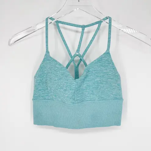 Alo Yoga  AloSoft Lavish Strappy Sports Bra XS Blue Quartz Heather