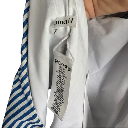 Vitamin A New! Alia One Piece Swimsuit- Blue and White Stripes