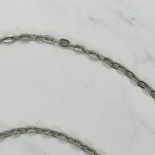 Silver Tone Oval Link Chain Purse Strap 46" Crossbody Bag Replacement ✨