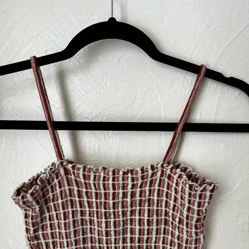 Madewell  Jacquard smocked tank top in stripe▪️size XS