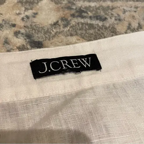 J.Crew  White linen Button-Up Women's Top