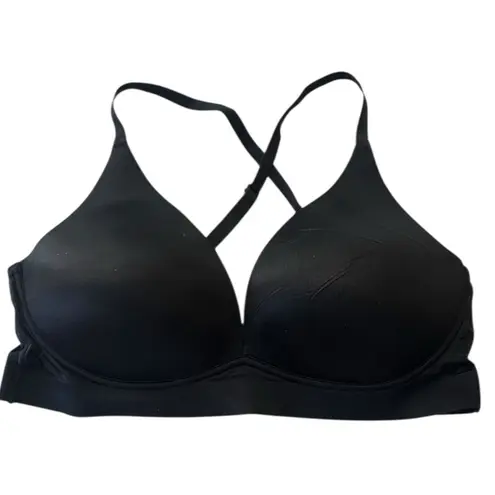 Soma Enbliss luxe plunge Women's Black Cross-Back Bralette Size LARGE