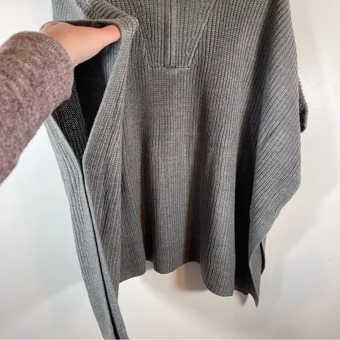 Lane Bryant NWT  Circle Half Zip Grey Knit Sweater Size 14-20 Oversized