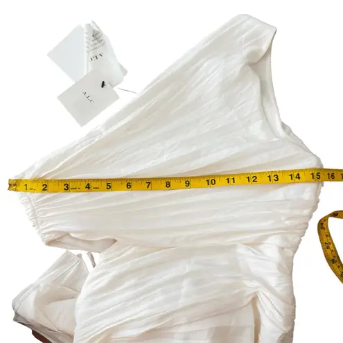 ALC Frank A.L.C. Dahlia one-shoulder cutout pleated crepe maxi dress NEW