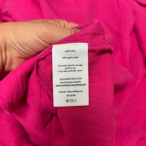 Mara Hoffman Laila halterneck midi dress in raspberry pink M