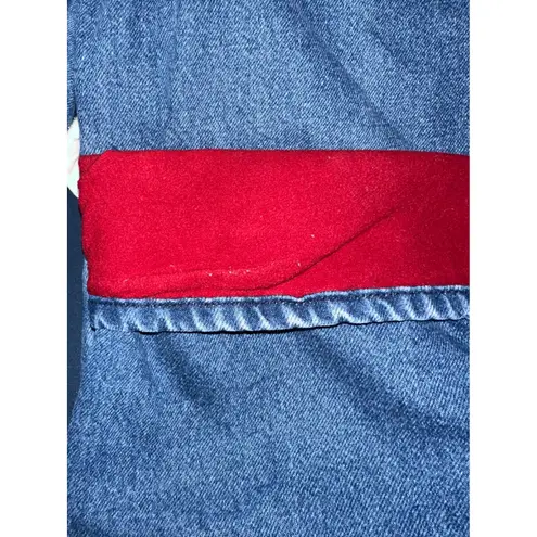 L.L. Bean Double L Relaxed Fit Medium Wash Denim Flannel Lined Jeans Size 6 Blue