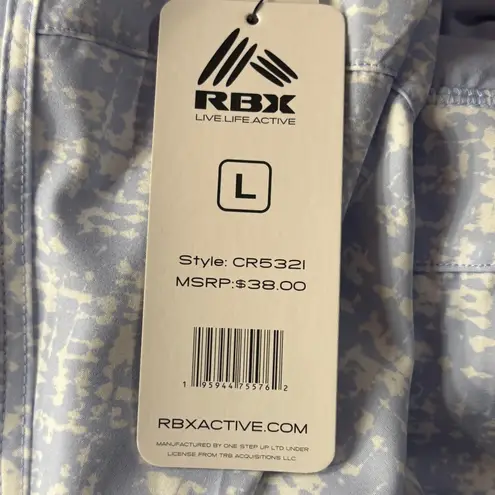 RBX Large Shorts Wicking Stretch Lined Abstract Lightweight Quick