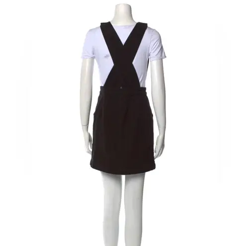 Maje Ritana Pinafore Jumper Skirt Skirtalls Strap-Detail Black Denim Overalls M