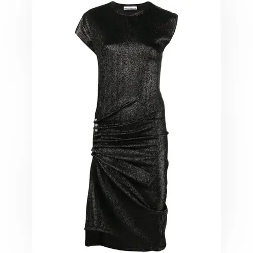 Paco Rabanne Lurex Jersey Draped Dress Size XS