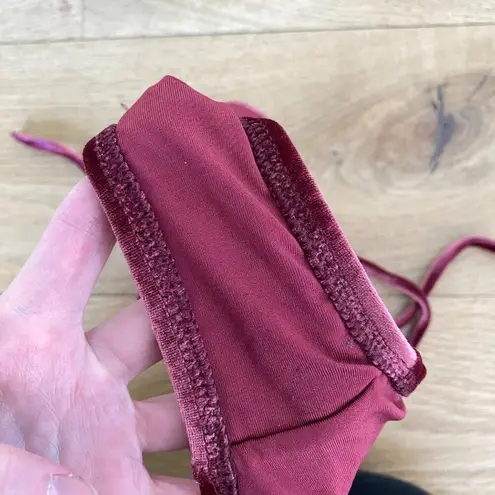 Topshop  - Velvet Bikini in Wine Red