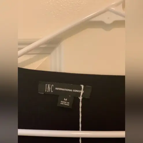 INC . International Concepts Elegant Black Cold Shoulder Top. Size-Medium