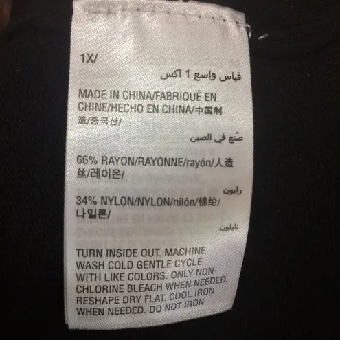 INC women's 1X rainbow gem embellished bell sleeve lightweight thin hoodie