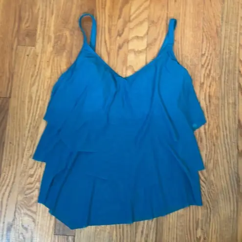 Coco reef Classic Solid Tiered Mesh Tankini Teal Cove Size 36DD NWT - Image 3