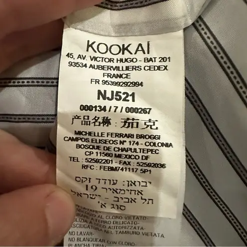 Kookai Navy Pinstripe Blazer Women's Size 38 Workwear Business Classic