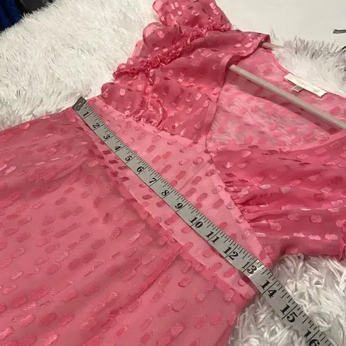 Love Shack Fancy  Tiered Ruffle Maxi Gown in Pink Size 4 - Image 4