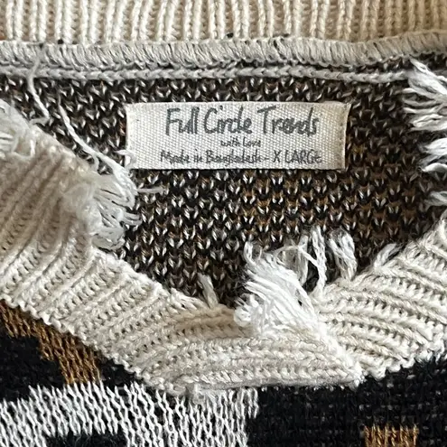 Animal Leopard Print Fringe Cropped Shirt