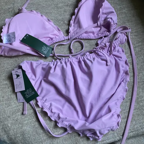 Wild Fable Women's Ruffle Triangle Bikini set - Ruffle Side-Tie Adjustable botto™ thumbnail 12