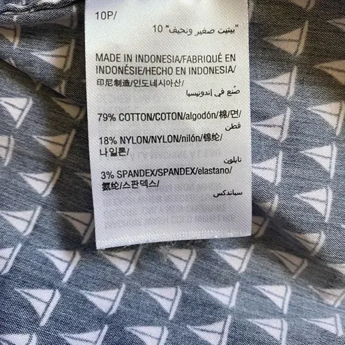 Charter Club Charter Club Sleeveless Sailboat Print Blouse Intrepid Blue Combo Top 10P