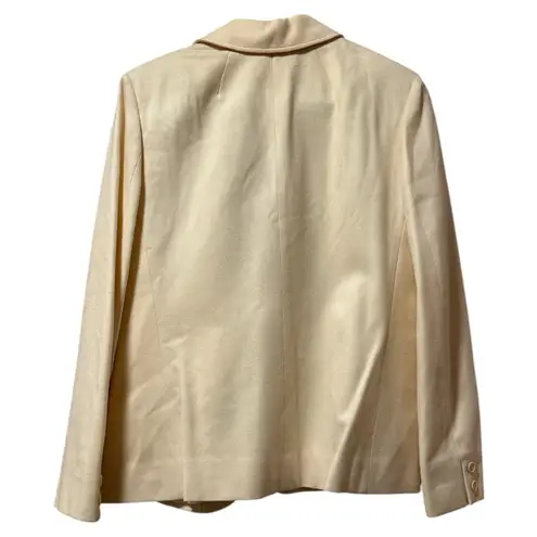 Pendleton 100% Virgin Wool Blazer Skirt Suit Set Women’s Beige Vintage