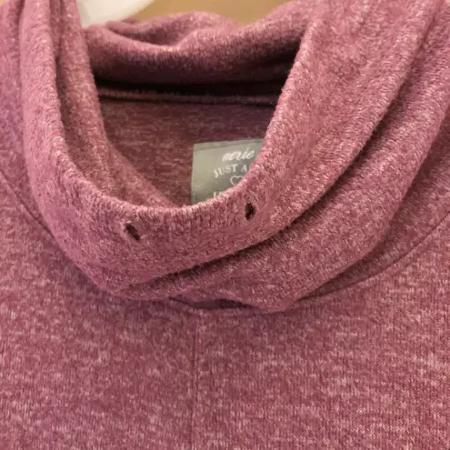 Aerie Cowl Neck Just Add Leggings Sweater Purple Small