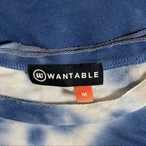 🛍️ 5/$20 Wantable Tie Dye Pullover White Blue Denim/Navy Top Size M Size M