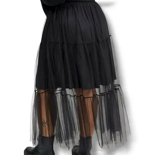 NWT Torrid Tiered Black Tulle Long Maxi Skirt Dress Size 3X