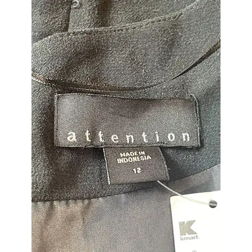 Attention Black Short Sleeve Light Gauzy Feel Skort Romper Size 12 NWT