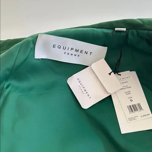 Equipment Xia Double-Breasted Puff-Sleeve Jacket, Color Eden, Size 6, NWT