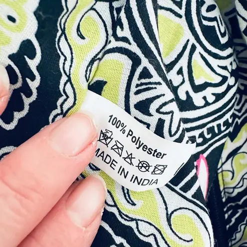 America & Beyond Floral Boho Shoulder Zip Tote Bag Purse Green Pink