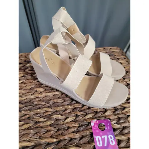 Caslon Cnleona-Fab Women's 11 M Ivory Synthetic Slip-On Espadrille Wedge Sandals