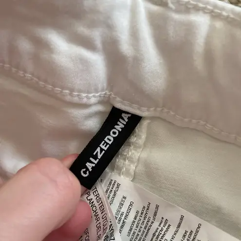 Calzedonia High Rise White Straight Leg Pants Size Small Like New Italian