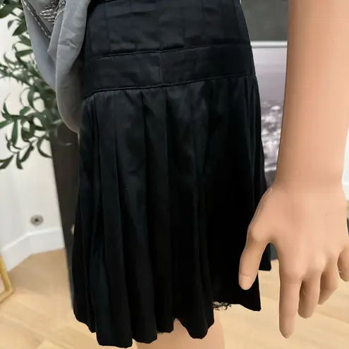 Bebe  Black Pleated Mini Tennis Skirt with lace