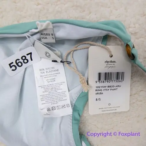 NEW Rhythm Free People Ring Itsy Bikini Bottom, size S Blue