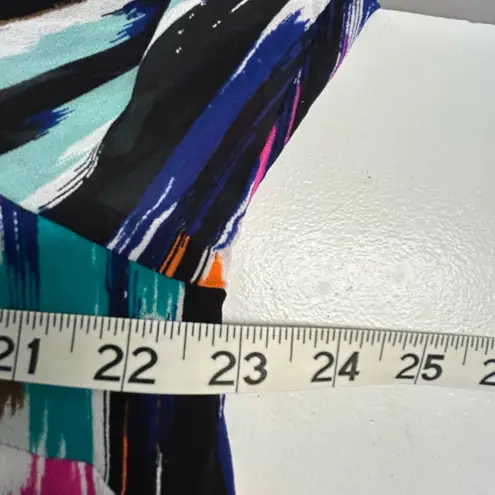 Colorful Patterned Mini Dress Black Size XL