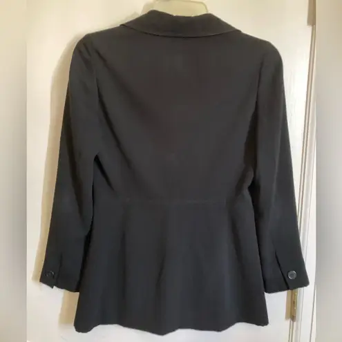 🌞INC International Concepts Black Long Sleeve Lined 2 Button Blazer Jacket #Gr Size 4