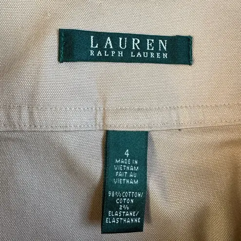 Ralph Lauren Lauren  Solid Womens Size 4 Khaki Pencil Skirt