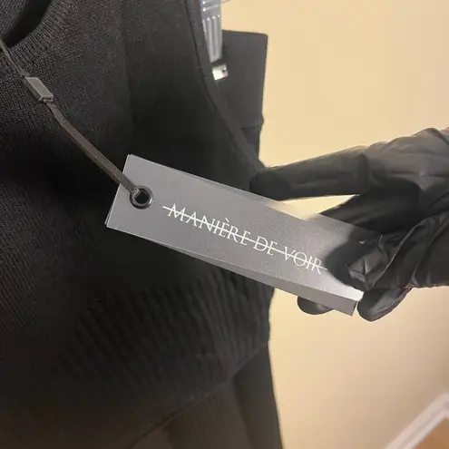 Maniere De Voir  Knitted High Waisted Leggings Black Size L New