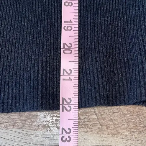 Sioni Milano Black Illusion Sheer Floral Embellished Sleeve Sweater Size Small