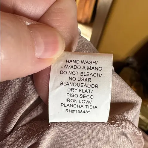 Triple Seven Pink Taupe Sparkling Mini Cocktail Party Cross Back Dress Sz Small