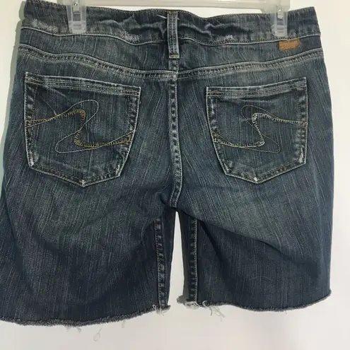 Silver Jeans  Brand Raw Edge Denim Shorts